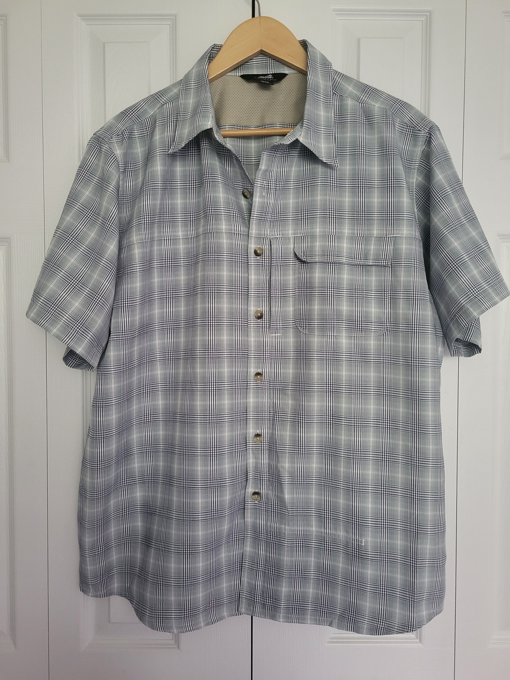 Avia Men's Short Sleeve Plaid Button Down Performance Shirt Size XXL Outdoor